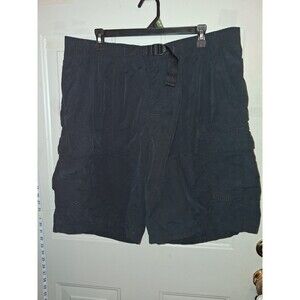 Timberland Men's XXL Black Cargo Swim Trunks Belted Mesh Lined Quick Dry Shorts